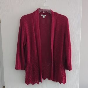 Westport Red Knit Cardigan